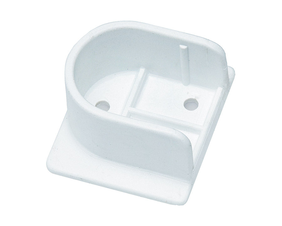 White Plastic U Flange 25mm - Imperial Glass and Timber