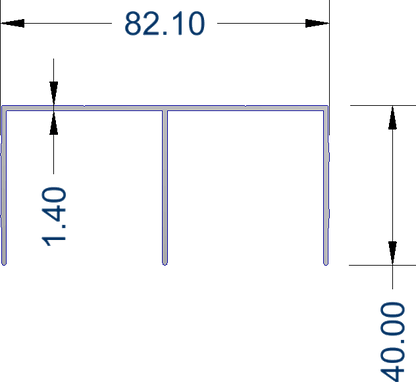 Brushed Gold Aluminium Wardrobe Bottom Track 5.7m – Double Sliding Door Track System for Wardrobe Framing