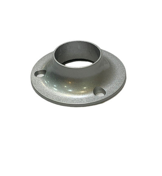 Brushed silver 25mm round tube flange for secure and stylish tube fitting applications
