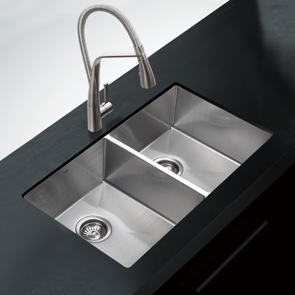 Double Bowl Undermount Sink - Imperial Glass and Timber