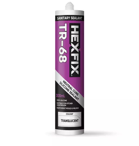 300ml translucent sanitary silicone sealant for sealing bathrooms, kitchens, sinks and wet areas