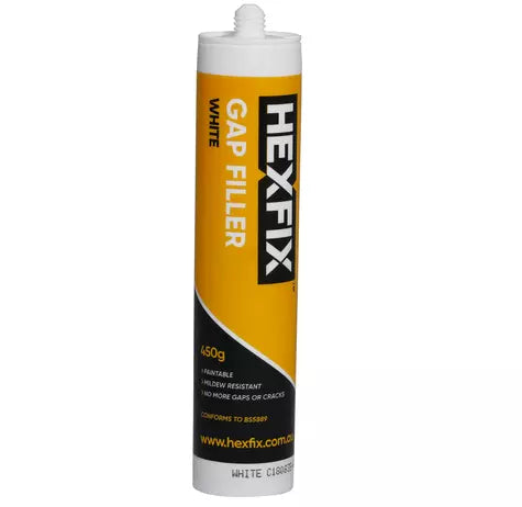 450g HexFix white gap filler for repairing cracks, holes and gaps in walls and surfaces