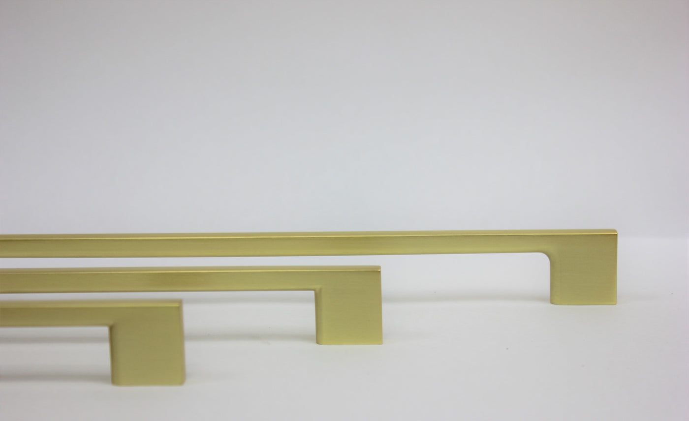 Brushed Gold Craftline D Handle - Contemporary Kitchen Handle