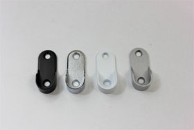 Oval End Flange | 16mm | Brushed Silver