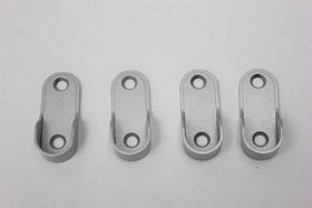 Oval End Flange | 16mm | Brushed Silver