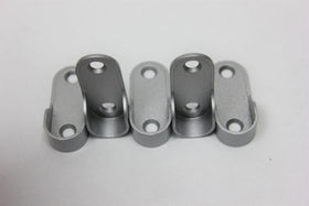 Oval End Flange | 16mm | Brushed Silver