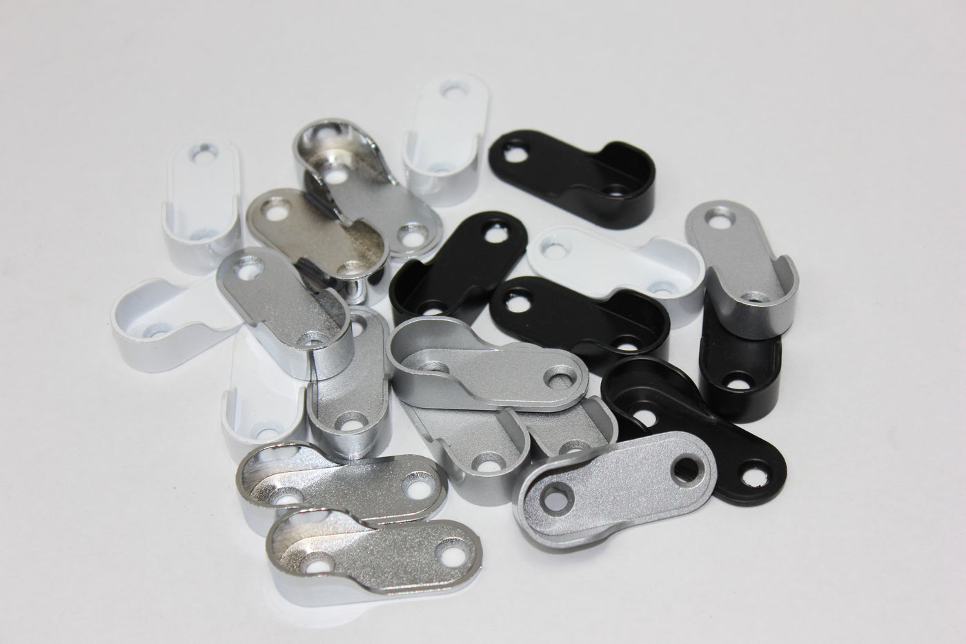 Oval End Flange | 16mm | Brushed Silver