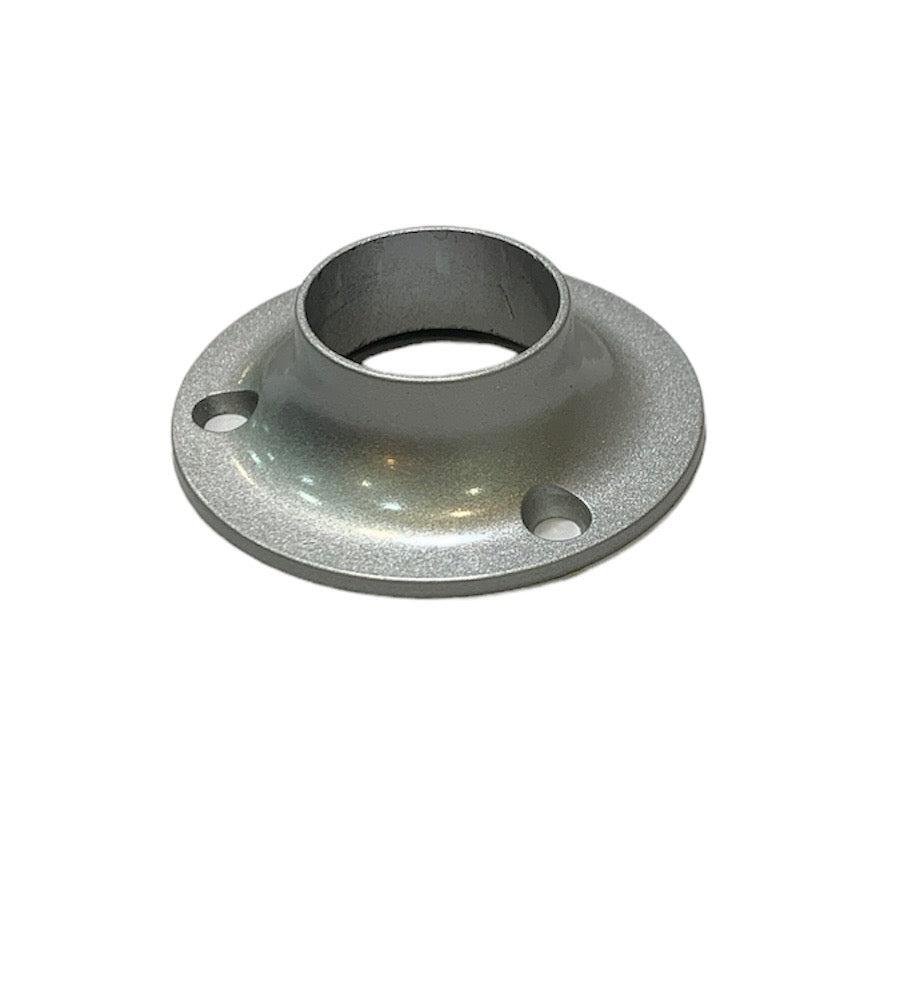 Brushed Silver Round Flange 25mm (Round)