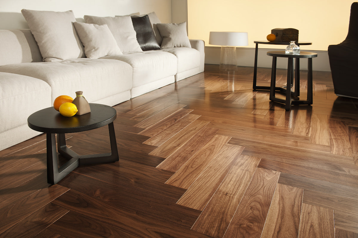 American Walnut - Herringbone Engineered Flooring - Coswick