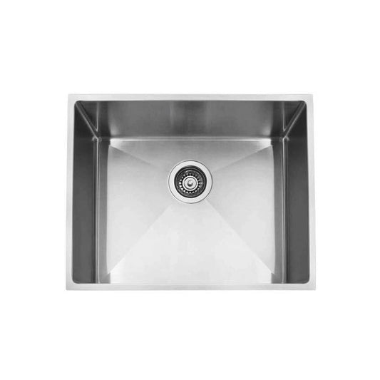 Single bowl undermount stainless steel kitchen sink with sleek design for modern kitchen benchtops