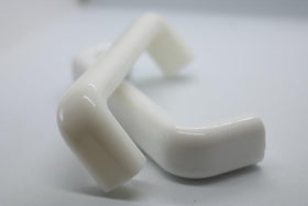 White Plastic Square Handle 96mm