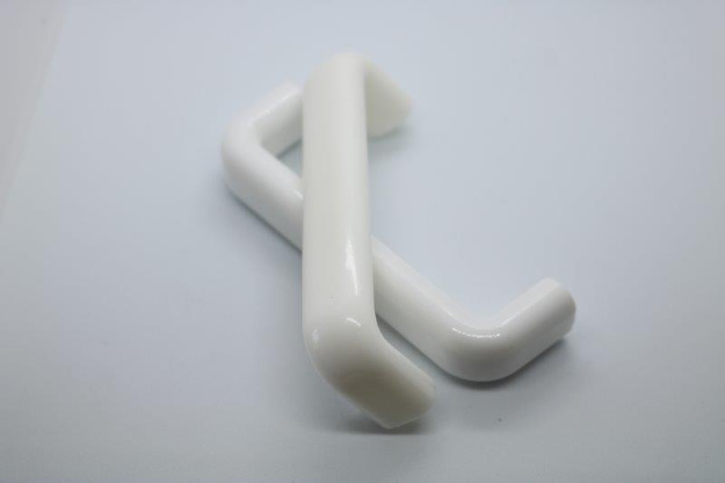 White Plastic Square Handle 96mm