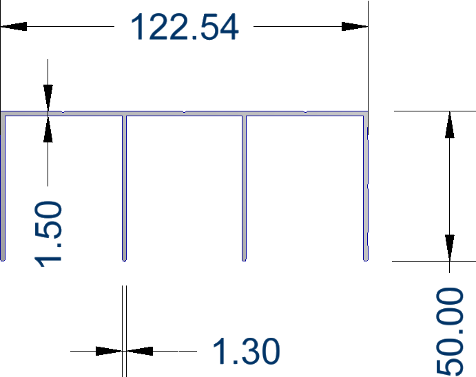 Top Track Triple 6m - Wardrobe sliding door track - Imperial Glass and Timber