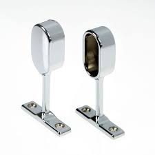 Oval Pillar End | 16mm | Chrome