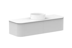 Ultra White Wall Hung Vanity V-Groove