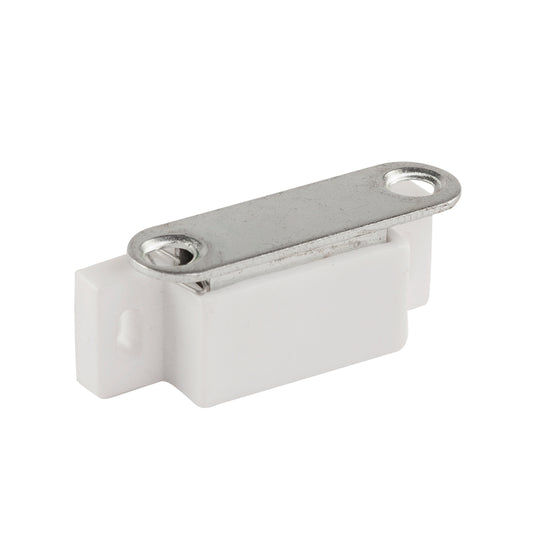 White 6kg magnetic cabinet catch for securely closing cupboard, cabinet and furniture doors