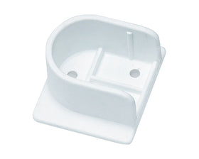 U Flange | 25mm | Plastic | White