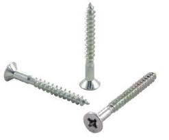 8G x 50mm zink plated countersunk screws - Imperial Glass and Timber