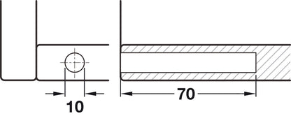 Push to Open - Tip on Latch system - White 70mm